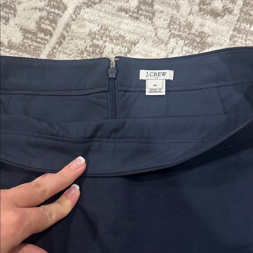 Jcrew Navy Ruffle Skirt - Picture 2 of 3